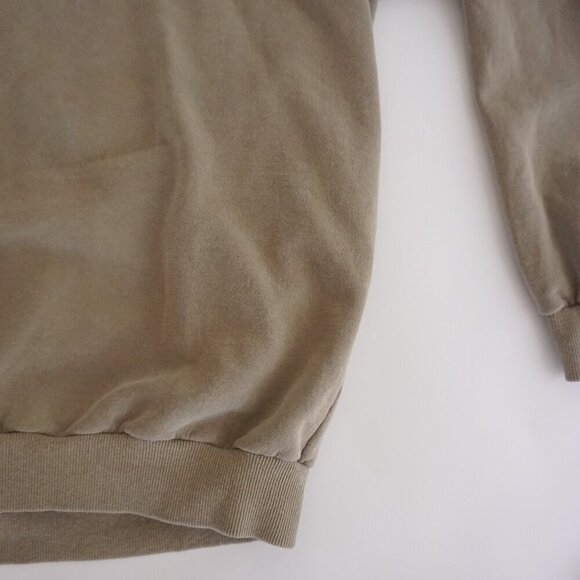 Vintage '90S Bulletin Spitfire Plane Dog Fight Green Quarter Zip Sweater 2XL - Picture 9 of 11